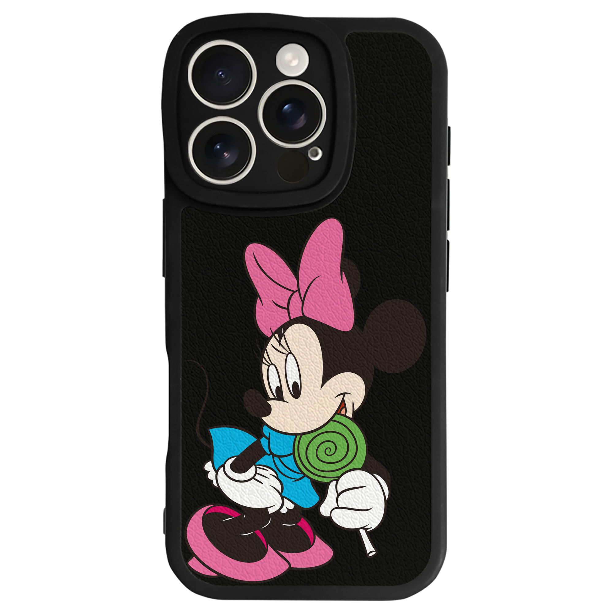 （画像用） ミッキーマウス Mickey Mouse 【iPhone 16シリーズ対応】シリコンスマホケース（レザー調） 材質：シリコン